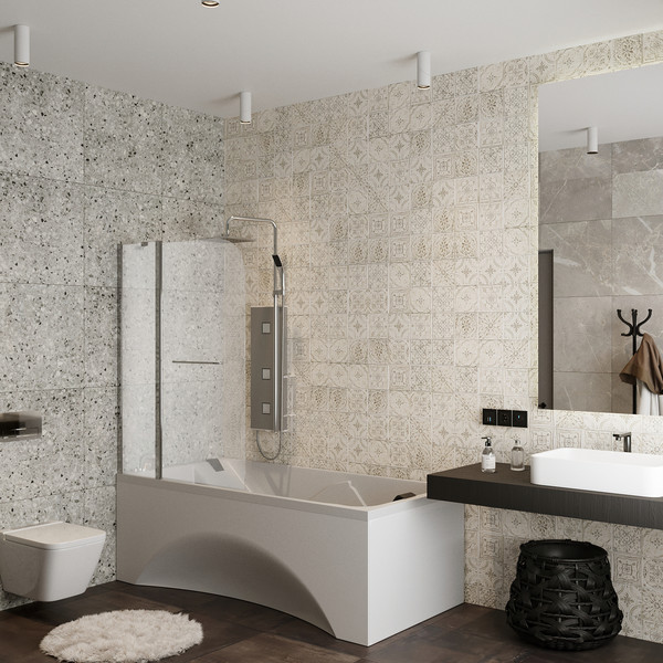 Изображение товара Стеклянная шторка для ванны Roxen Brimen 52010-120