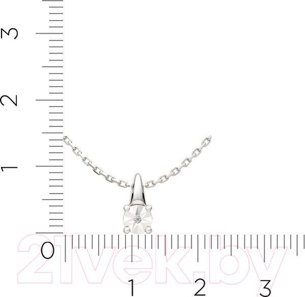 Изображение товара Колье из серебра ZORKA 05D0096.ZZ 450 (45см, с бриллиантом)