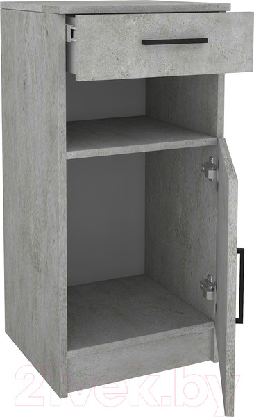 Изображение товара Тумба МДК ПРТ1 с ящиком 400x380x870 (цемент светлый)