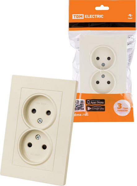 Изображение товара Розетка TDM Сенеж / SQ1816-0135 (слоновая кость)