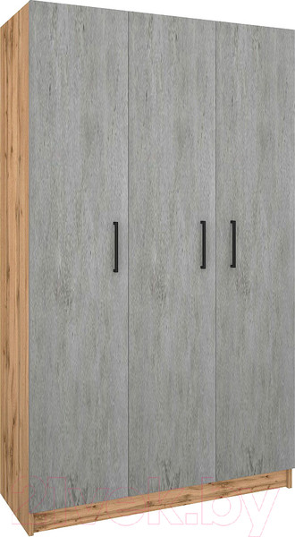 Изображение товара Шкаф МДК СК3 3-х створчатый 1980x1200x490 (дуб вотан/цемент)