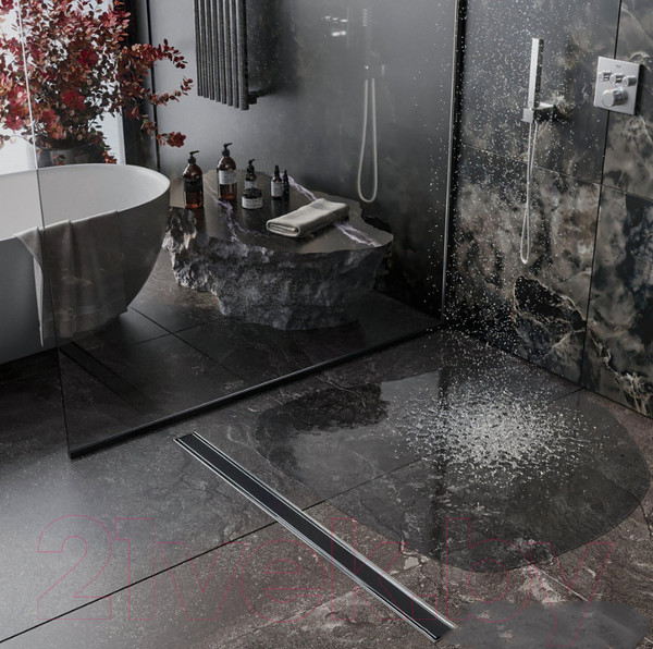 Изображение товара Трап для душа Roxen Black Glass 91030-90