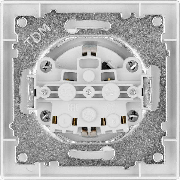 Изображение товара Розетка TDM Сенеж / SQ1816-0233 (серебрянный металлик)