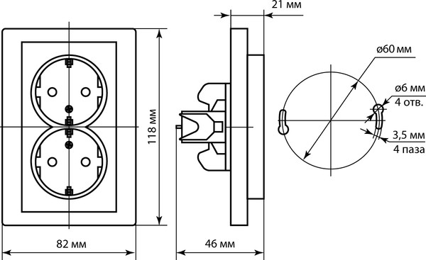 Изображение товара Розетка TDM Сенеж / SQ1816-0037 (белый)