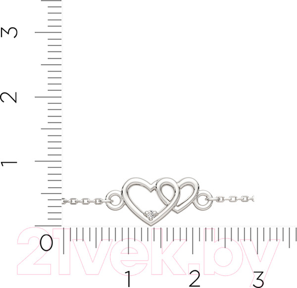 Изображение товара Браслет из серебра ZORKA 06D0009.ZZ (18см, с бриллиантом)