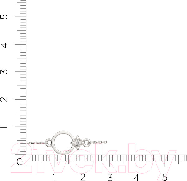 Изображение товара Браслет из серебра ZORKA 06D0078 (18см, с бриллиантом)