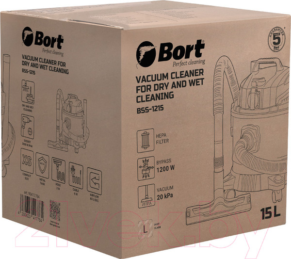 Изображение товара Профессиональный пылесос Bort BSS-1215 (93417784)