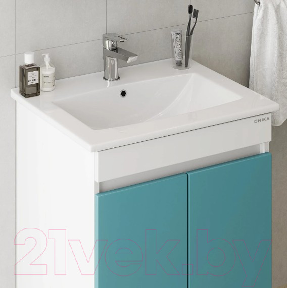 Изображение товара Тумба под умывальник Onika Марви 60 / 106153 (бирюзовый)
