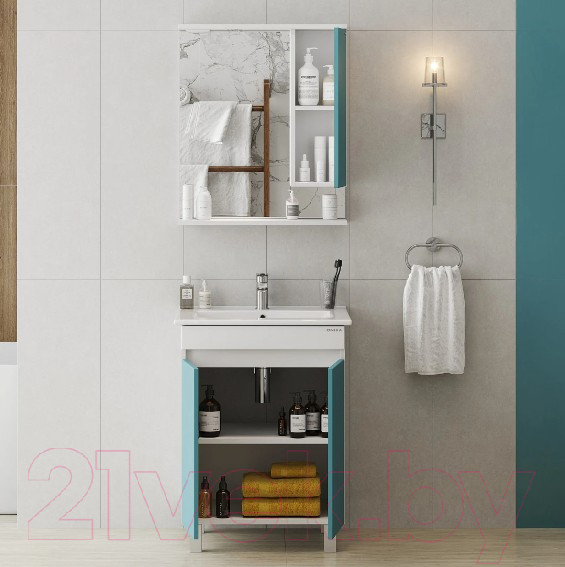 Изображение товара Тумба под умывальник Onika Марви 60 / 106153 (бирюзовый)