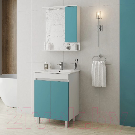 Изображение товара Тумба под умывальник Onika Марви 60 / 106153 (бирюзовый)
