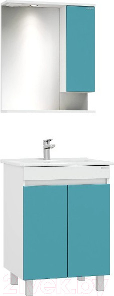 Изображение товара Тумба под умывальник Onika Марви 60 / 106153 (бирюзовый)