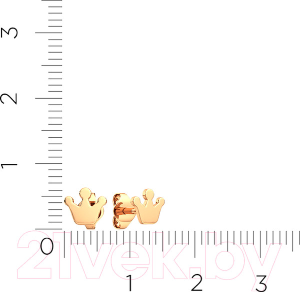 Изображение товара Серьги из розового золота ZORKA 300103