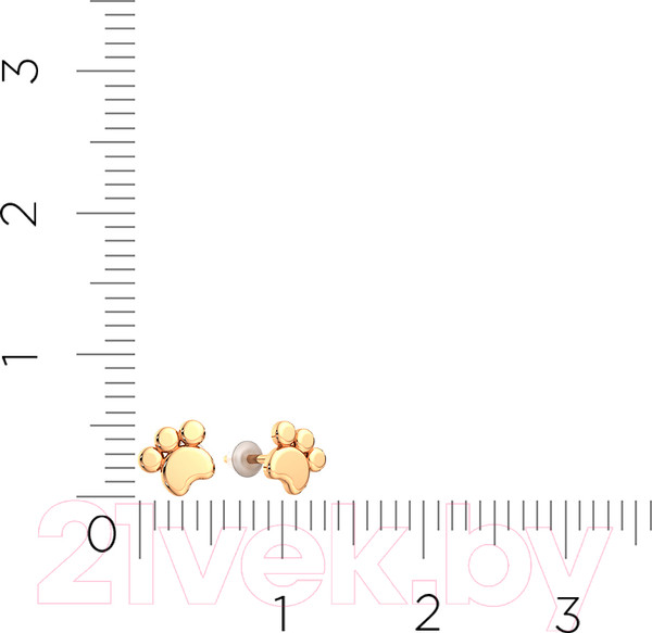 Изображение товара Серьги из розового золота ZORKA 300105S