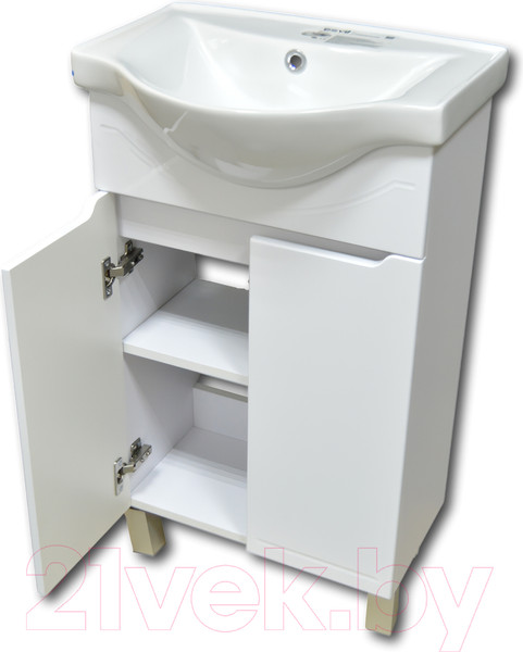 Изображение товара Тумба с умывальником Гамма 22оФ8/1-У 50 Базик-7050   (фрезеровка)