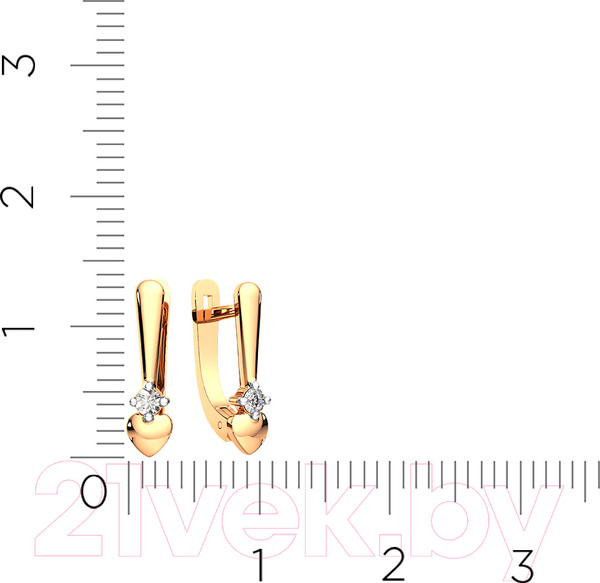 Изображение товара Серьги из розового золота ZORKA 3101044.14K.R.ZZ (с фианитами)