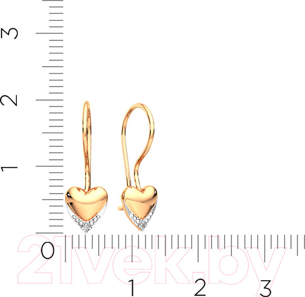 Изображение товара Серьги из розового золота ZORKA 3101186.14K.R.ZZ (с фианитами)