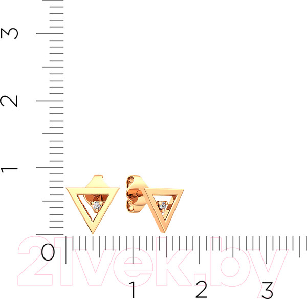 Изображение товара Серьги из розового золота ZORKA 3101199.14K.R (с фианитами)