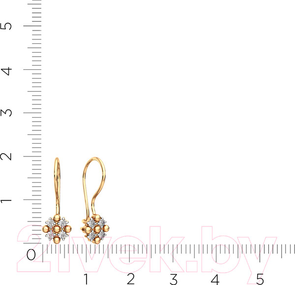 Изображение товара Серьги из розового золота ZORKA 3101281.14K.R (с фианитами)