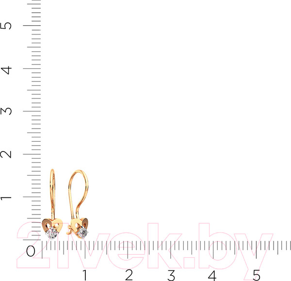 Изображение товара Серьги из розового золота ZORKA 3101324.14K.R.ZZ (с фианитами)