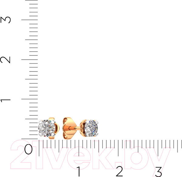 Изображение товара Серьги из розового золота ZORKA 3101358.14K.R (с фианитами)