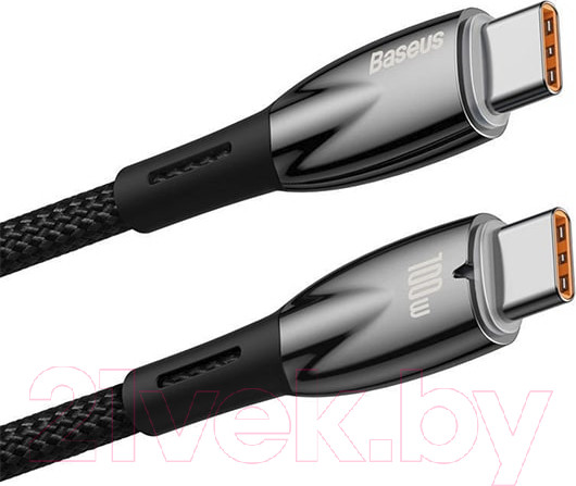 Изображение товара Кабель Baseus Glimmer Series Fast Charging Type-C to Type-C / CADH000801 (2м, черный)