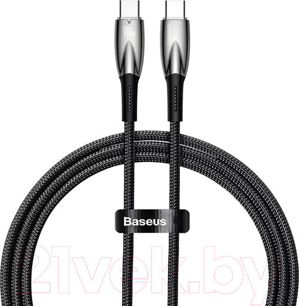Изображение товара Кабель Baseus Glimmer Series Fast Charging Type-C to Type-C / CADH000801 (2м, черный)