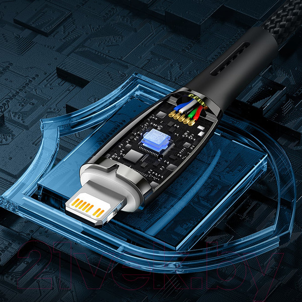 Изображение товара Кабель Baseus Glimmer Series Fast Charging Type-C to Type-C / CADH000801 (2м, черный)