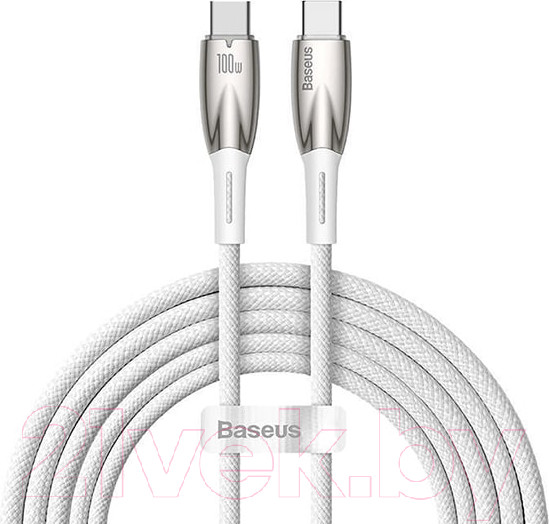 Изображение товара Кабель Baseus Glimmer Series Fast Charging Type-C to Type-C / CADH000802 (2м, белый)
