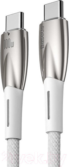 Изображение товара Кабель Baseus Glimmer Series Fast Charging Type-C to Type-C / CADH000702 (2м, белый)