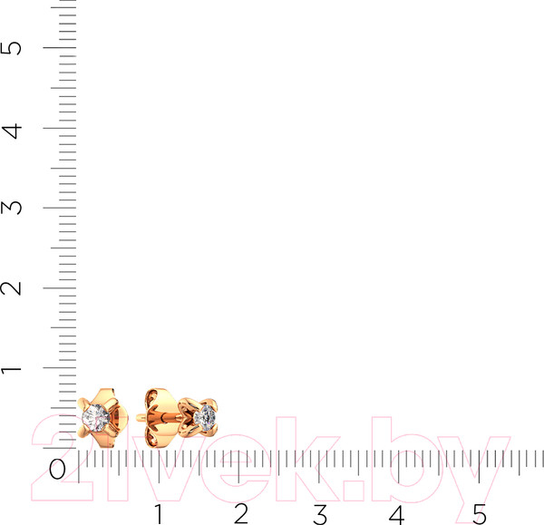 Изображение товара Серьги из розового золота ZORKA 3101399.14K.R.ZZ (с фианитами)