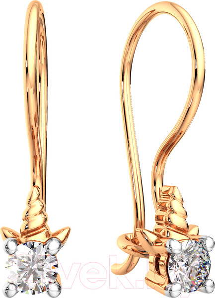 Изображение товара Серьги из розового золота ZORKA 3101414.14K.R.ZZ (с фианитами)