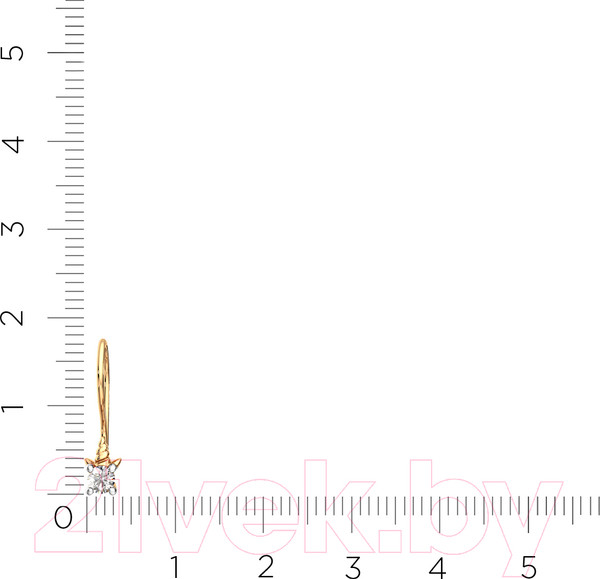 Изображение товара Серьги из розового золота ZORKA 3101414.14K.R.ZZ (с фианитами)