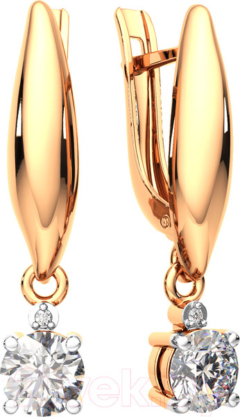 Изображение товара Серьги из розового золота ZORKA 3101429.14K.R (с фианитами)