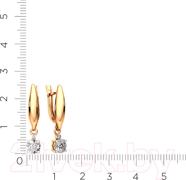 Изображение товара Серьги из розового золота ZORKA 3101429.14K.R (с фианитами)