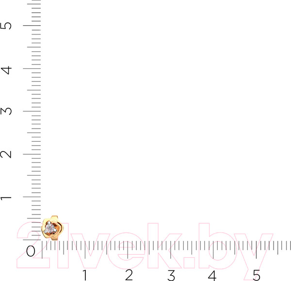 Изображение товара Серьги из розового золота ZORKA 3101448.14K.R.ZZ (с фианитами)
