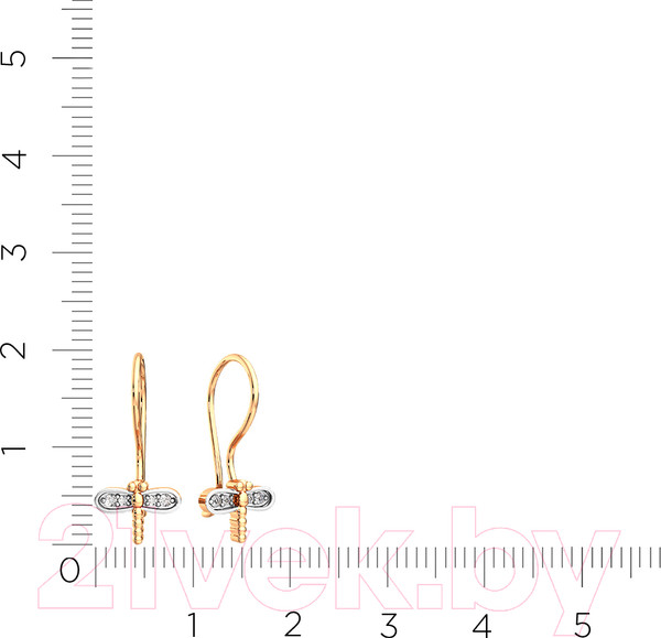 Изображение товара Серьги из розового золота ZORKA 3101505.14K.R.ZZ (с фианитами)