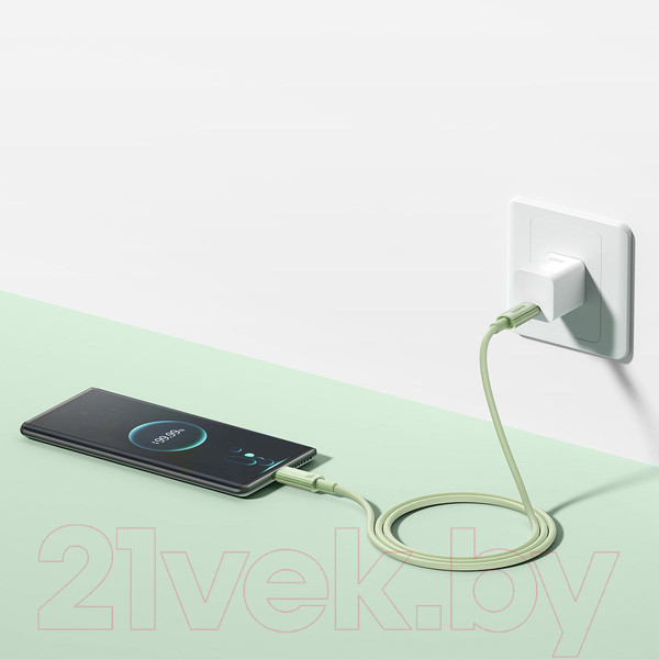 Изображение товара Кабель Baseus Habitat Series Fast Charging Type-C to Type-C / P10360202631-01 (2м, зеленый)
