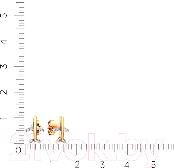 Изображение товара Серьги из розового золота ZORKA 3101556.14K.R (с фианитами)