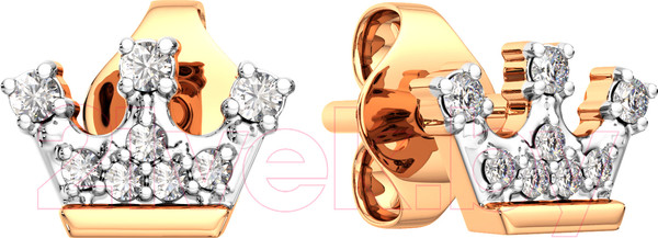 Изображение товара Серьги из розового золота ZORKA 3101596.14K.R.ZZ (с фианитами)