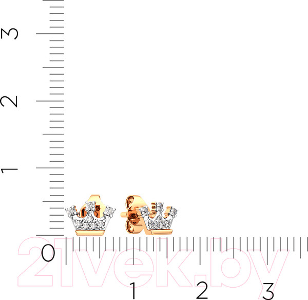 Изображение товара Серьги из розового золота ZORKA 3101596.14K.R.ZZ (с фианитами)