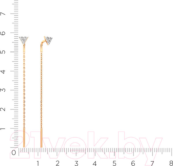 Изображение товара Серьги из розового золота ZORKA 3101611.14K.R (с фианитами)
