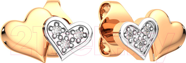 Изображение товара Серьги из розового золота ZORKA 3101619.14K.R.ZZ (с фианитами)