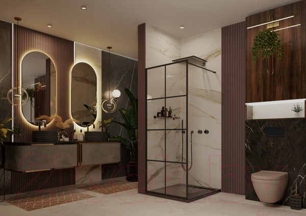 Изображение товара Душевая стенка Ambassador Walk-In 90x200 / 15031241