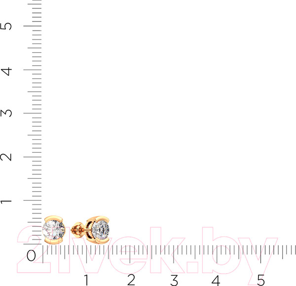 Изображение товара Серьги из розового золота ZORKA 310719.14K.R (с фианитами)