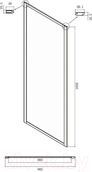 Изображение товара Душевой уголок Ambassador Forsa 130x100x195 / 17021104NX-100NX