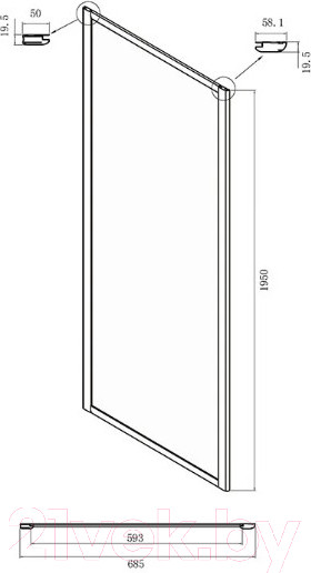 Изображение товара Душевой уголок Ambassador Forsa 130x70x195 / 17021104NX-70NX