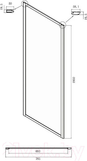 Изображение товара Душевой уголок Ambassador Forsa 130x80x195 / 17021104NX-80NX