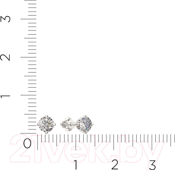 Изображение товара Серьги из белого золота ZORKA 310773.14K.W (с фианитами)