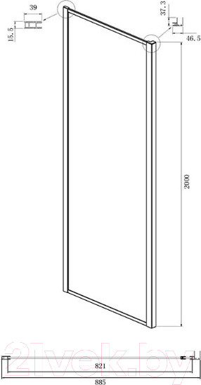 Изображение товара Душевой уголок Ambassador Forsa 120x90x200 / 17021107AX-90AX