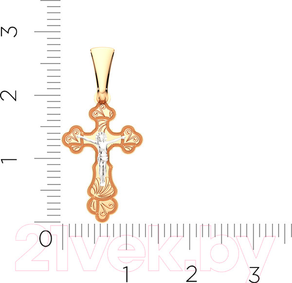 Изображение товара Крестик из комбинированного золота ZORKA 410005.2.14K.B.REL